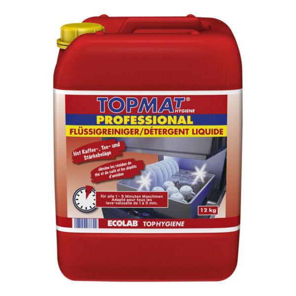 Ecolab Topmat Professional Liquid Warewashing Detergent &ndash; 12kg