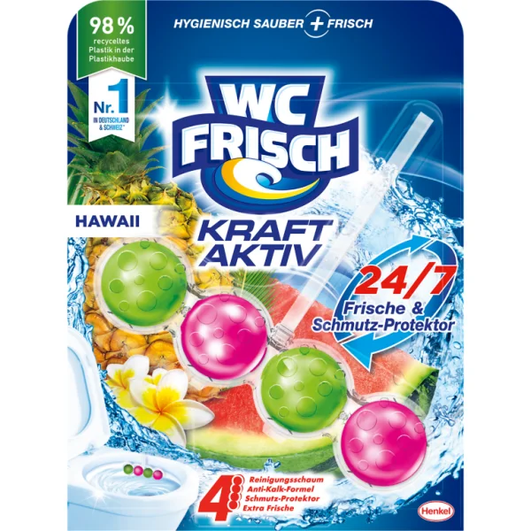 WC Frisch Kraft Aktiv Hawaii &ndash; Tuh&yacute; WC blok s exotickou vůn&iacute;, 50 g