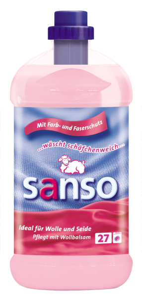Sanso Wollwaschmittel &ndash; Tekut&yacute; gel na vlnu, hedv&aacute;b&iacute; a funkčn&iacute; textil, 27 PD