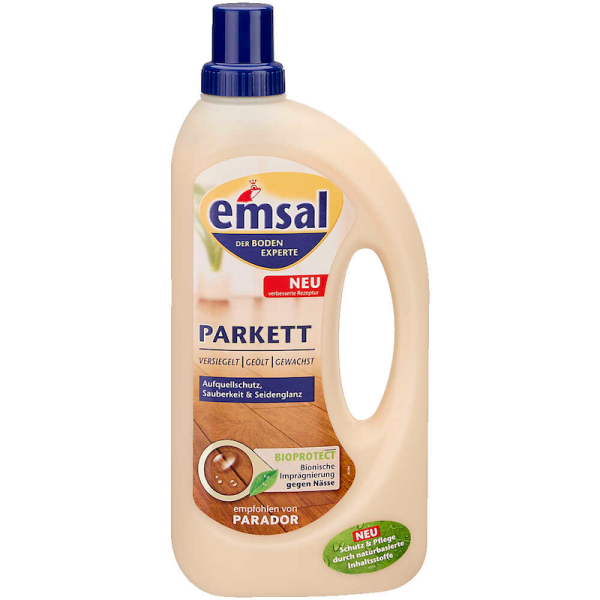 Emsal Parkett s bionickou formul&iacute; BIOPROTECT &ndash; P&eacute;če o parkety a dřevěn&eacute; podlahy, 1 l