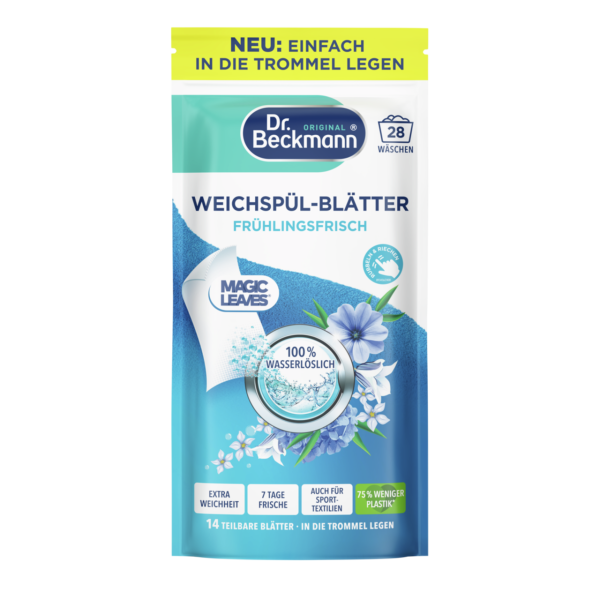 Dr. Beckmann Weichsp&uuml;l-Bl&auml;tter Fr&uuml;hlingsfrisch &ndash; Aviv&aacute;žn&iacute; l&iacute;stky, 14 ks