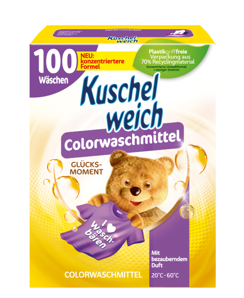 Kuschelweich Color Gl&uuml;cksmomente &ndash; Prac&iacute; pr&aacute;&scaron;ek na barevn&eacute; pr&aacute;dlo, 100 PD