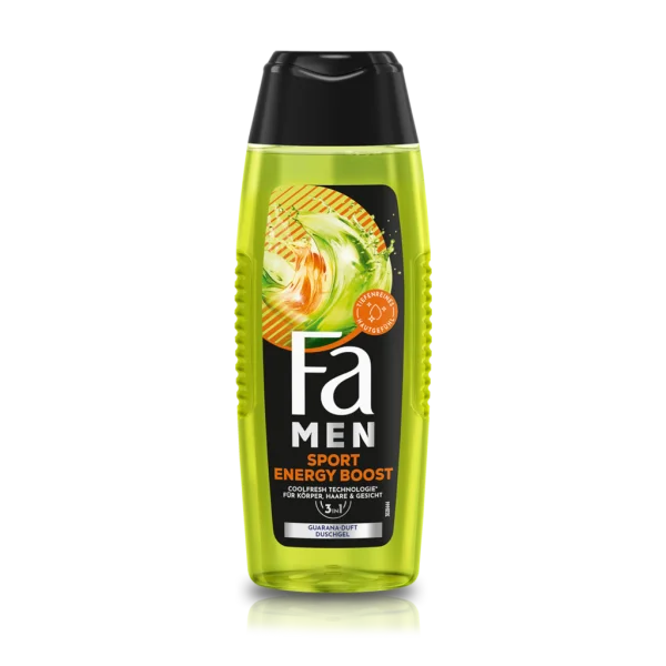 Fa Men Sport Energy Boost &ndash; Povzbuzuj&iacute;c&iacute; sprchov&yacute; gel 3v1, 250 ml