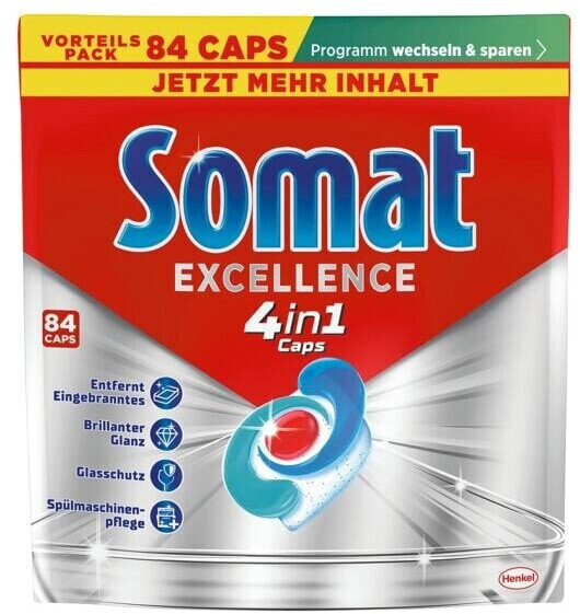 Somat Excellence 4in1 Caps &ndash; Pr&eacute;miov&eacute; kapsle do myčky, 84 kusů