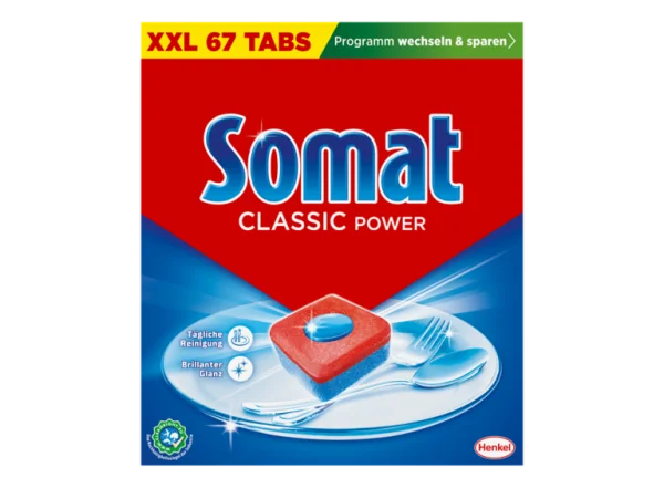 Somat Classic Power Tabs XXL &ndash; Tradičn&iacute; tablety do myčky se silou kyseliny citronov&eacute;, 67 kusů
