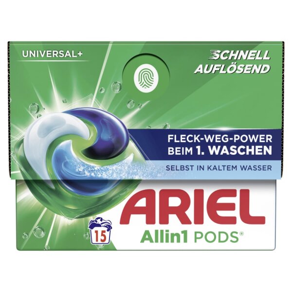 Kapsle na pran&iacute; Ariel Universal All-in-1 Pods 15 pran&iacute; 322,5 g