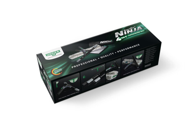 Unger ErgoTec NINJA Advanced Set 4in1 &ndash; Kompletn&iacute; profesion&aacute;ln&iacute; syst&eacute;m na okna, 35 cm