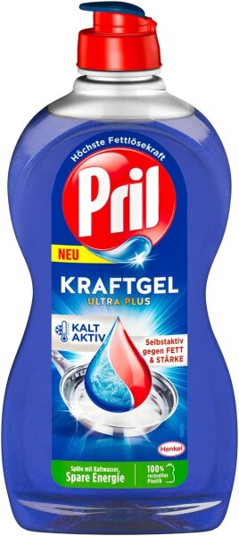 Pril Kraftgel Ultra Plus, prostředek na ručn&iacute; myt&iacute; n&aacute;dob&iacute;, 450 ml