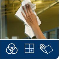 Tork 610133 v&iacute;ce&uacute;čelov&eacute; pap&iacute;rov&eacute; utěrky M1 &ndash; 1vrstv&eacute;, b&iacute;l&eacute; &ndash; 3 x 120 m