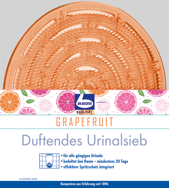 Dr. Becher Fragrant Urinal Screen &ndash; Grapefruit &ndash; 1 Piece