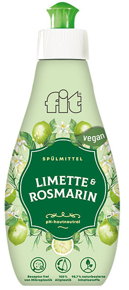 FIT prostředek na n&aacute;dob&iacute; Limetka-Rozmar&yacute;n, 400 ml