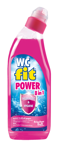 fit Power 8in1 WC čistič Citrus &ndash; Maxim&aacute;ln&iacute; s&iacute;la proti vodn&iacute;mu kameni, 750 ml